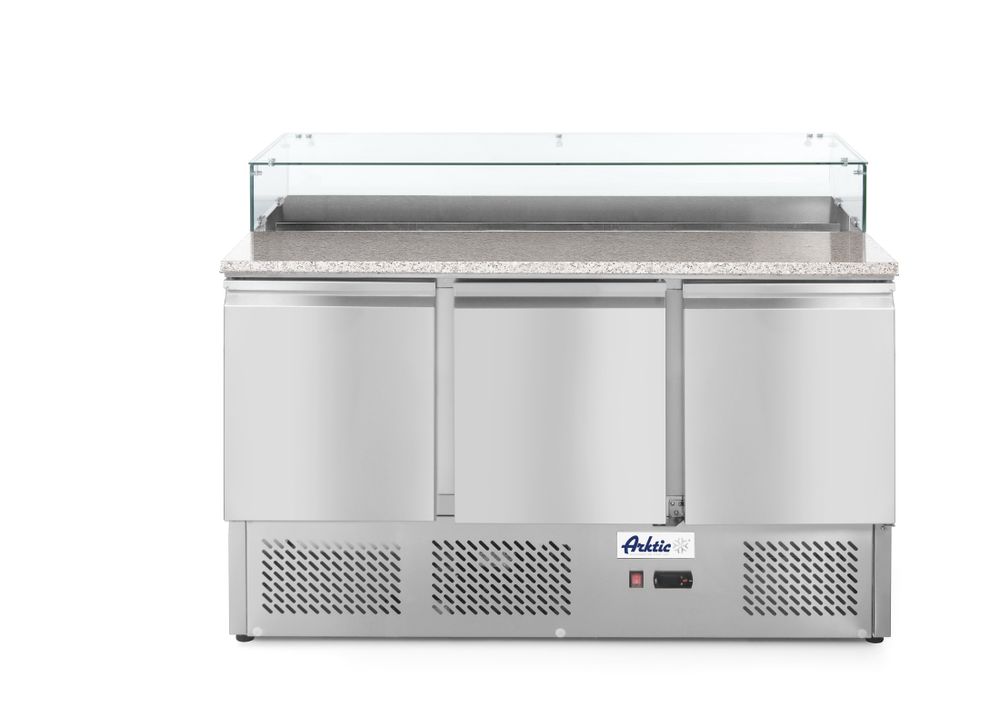 Pizzatisch dreitürig 380L Arktic 230V/310W 1378x702x(H)1155mm-ING11254