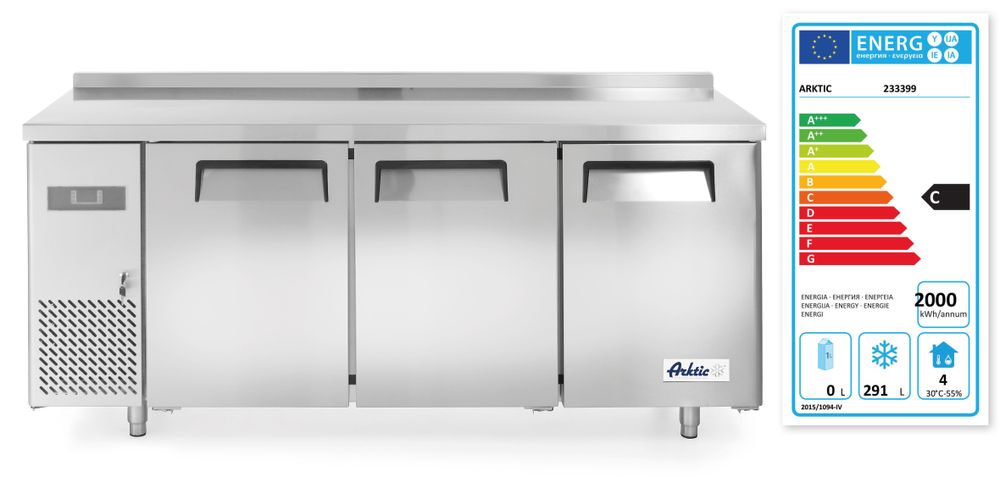Tiefkühltisch dreitürig Kitchen Line 390 L Arktic Kitchen Line 291L 230V/550W 1800x600x(H)886mm-ING11208