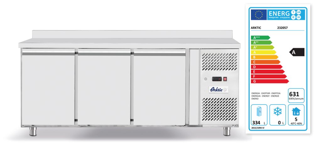 Kühltisch dreitürig Profi Line 420 L Arktic Profi Line GN 1/1 420L 230V/400W 1795x700x(H)879mm-ING11189
