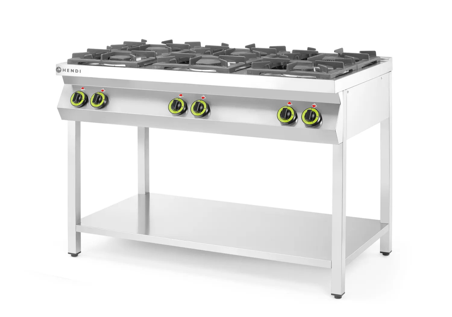 Gasherd - 6 Kochfelder offener Unterbau Kitchen Line 28.5kW 120x70x(H)90cm