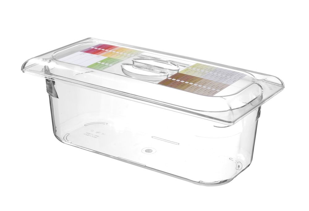 Eiscreme-Behälter Polycarbonat 5L Transparent 360x165x(H)120mm-ING12936 Eiscreme-Behälter Polycarbonat 5L Transparent 360x165x(H)120mm-ING12936