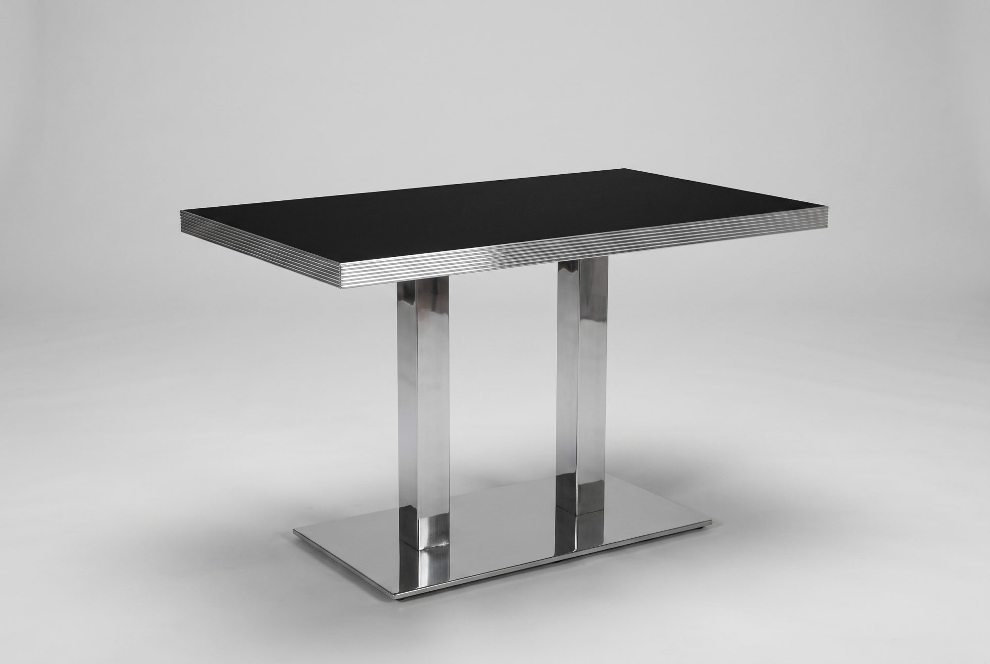 American Dinertisch Schwarz 120x69cm Restauranttisch Bistrotisch