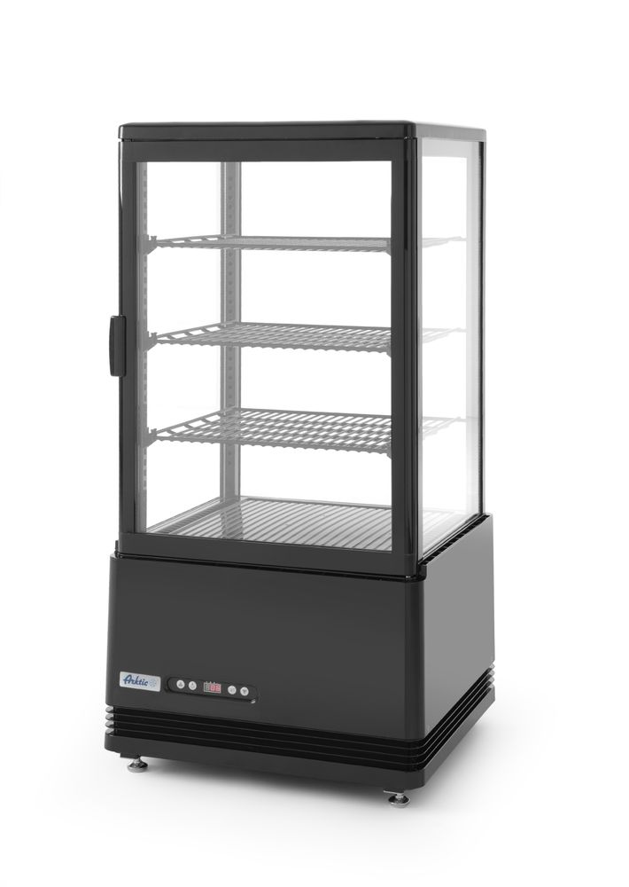 Aufsatz-Kühlvitrine 68 Liter Arktic Schwarz 230V/170W 444x397x(H)875mm-ING11172