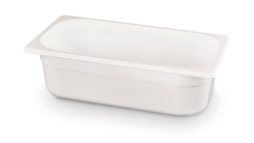 Gastronorm-Behälter 1/3 GN 1/3 4L Weiß 325x176x(H)100mm-ING12388