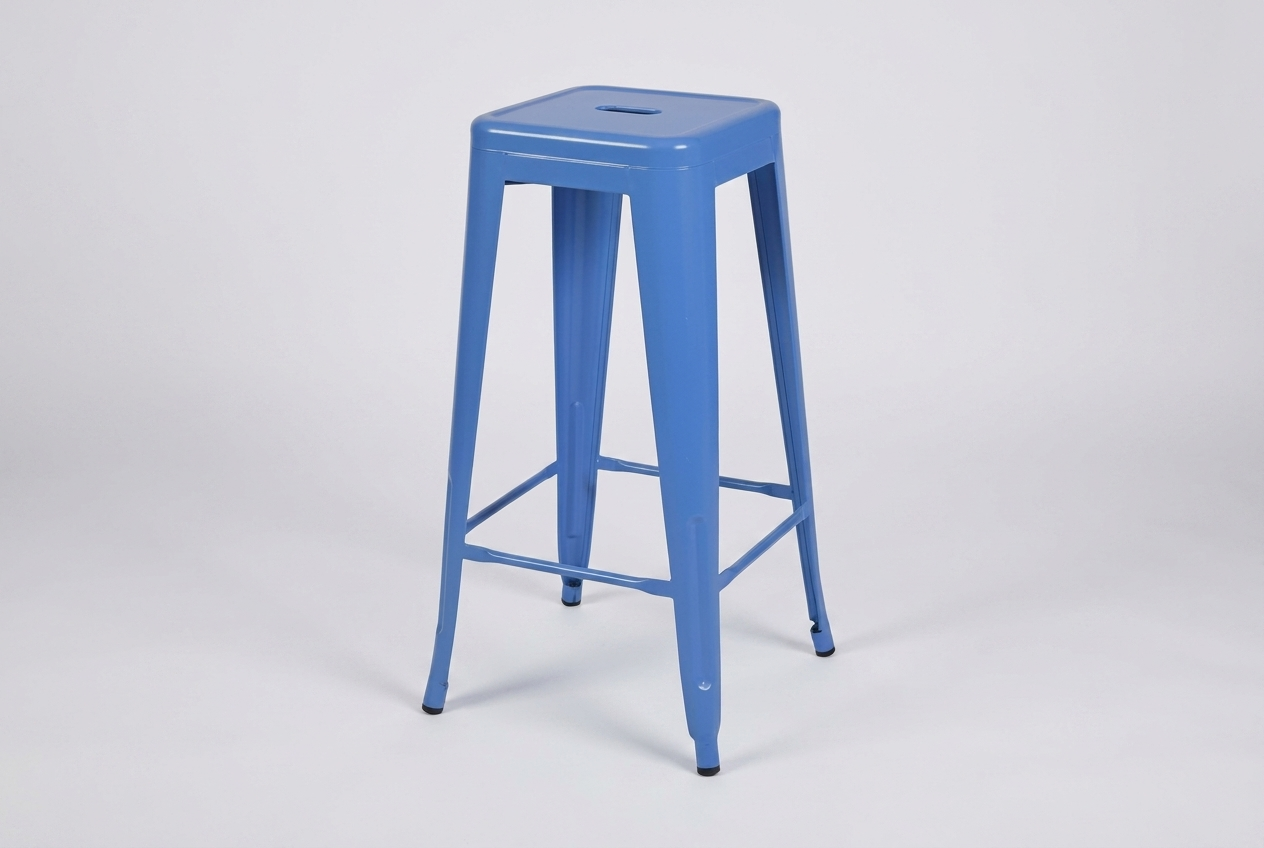 Barhocker aus Stahl Steel Colore Blau