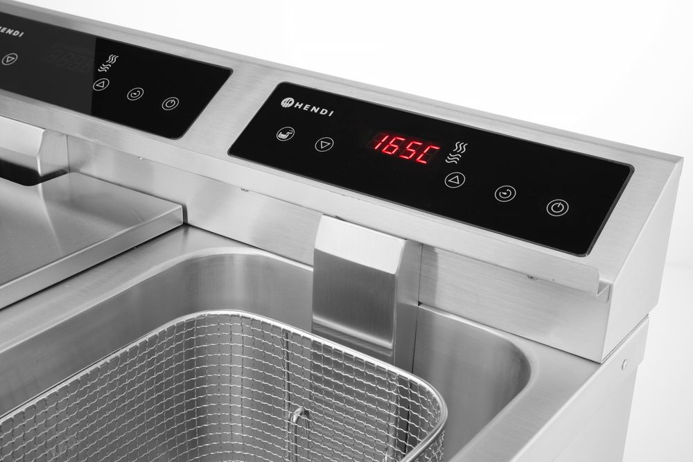 Induktionsfritteuse - mit Ablasshahn 2x8 l    Profi Line  16L  230V/7000W  577x609x(H)410mm-ING11586 Induktionsfritteuse - mit Ablasshahn 2x8 l    Profi Line  16L  230V/7000W  577x609x(H)410mm-ING11586