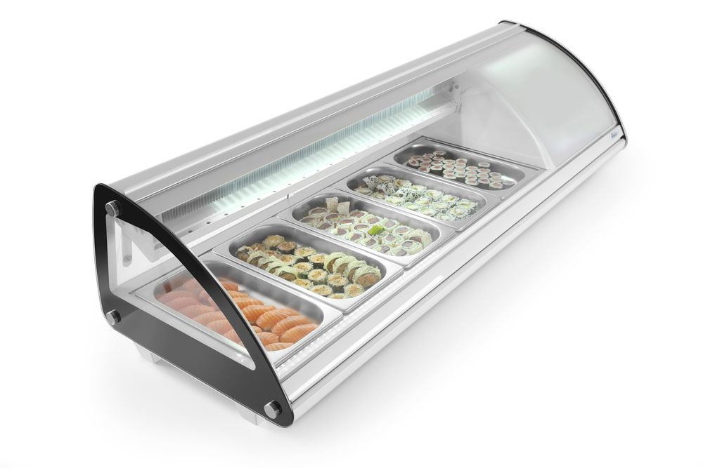 Sushi-Vitrine 5x GN 1/3 Arktic 230V/160W 1307x445x(H)327mm-ING11198
