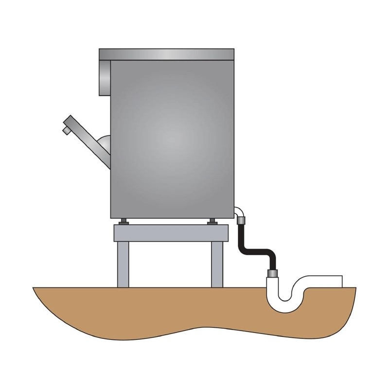 Eiswürfelmaschine 4kg Behälter 20kg pro 24 Stunden mit festem Wasseranschluss-ING10713