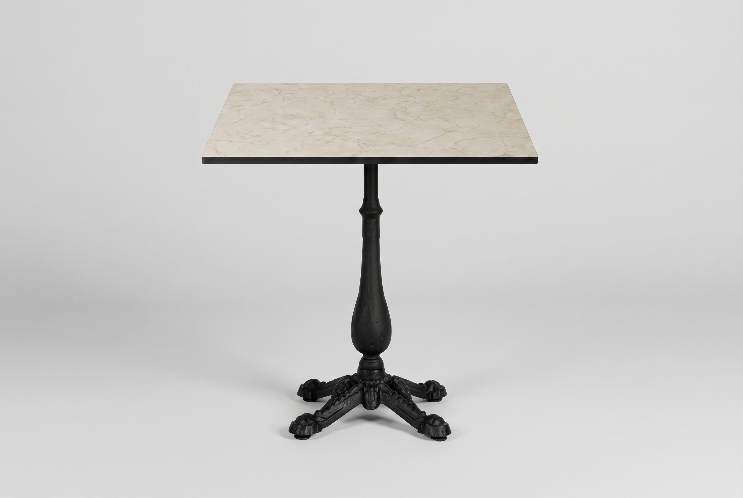 Outdoor Bistro Tisch 70x70cm Compact HPL Marmor Optik Beige Retro - Pescara