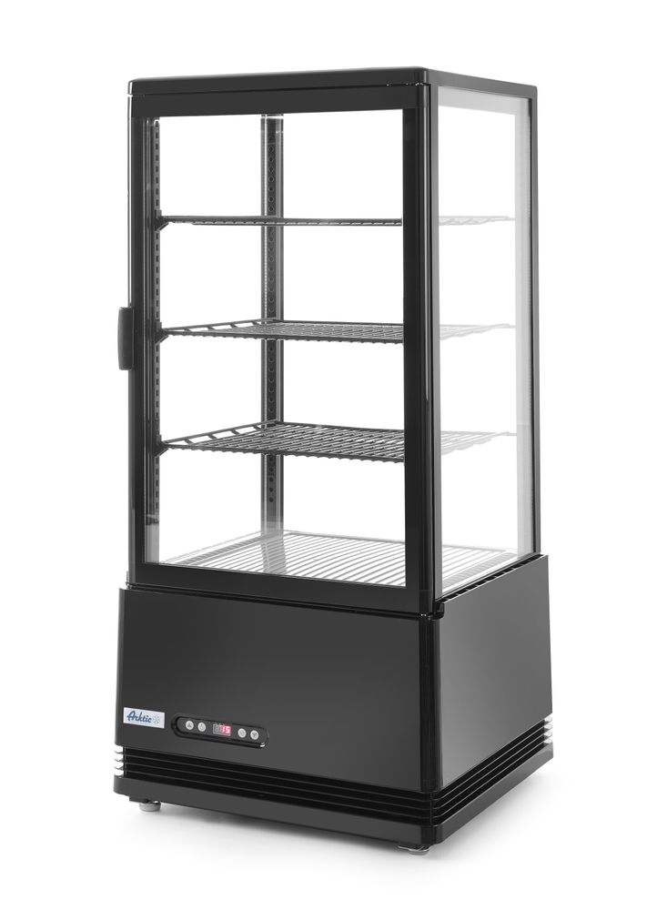 Aufsatz-Kühlvitrine 78 Liter Arktic schwarz 230V/170W 444x397x(H)940mm-ING11169