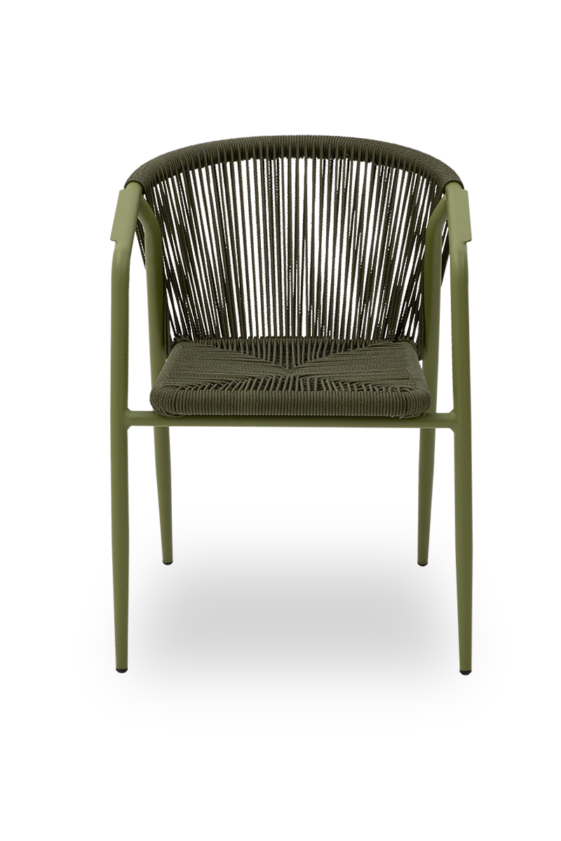 Technorattan Stuhl Treviso Grün mit Armlehne-ING10885 Technorattan Stuhl Treviso Grün mit Armlehne-ING10885