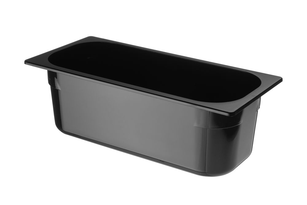 Eiscreme-Behälter Polycarbonat 5L Schwarz 360x165x(H)120mm-ING12937 Eiscreme-Behälter Polycarbonat 5L Schwarz 360x165x(H)120mm-ING12937