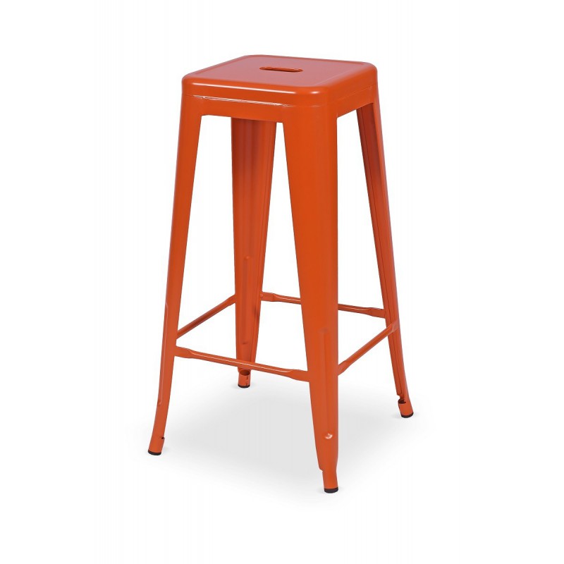 Barhocker aus Stahl Steel Colore Orange