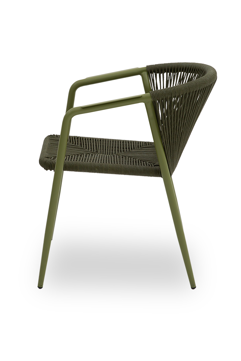 Technorattan Stuhl Treviso Grün mit Armlehne-ING10885 Technorattan Stuhl Treviso Grün mit Armlehne-ING10885