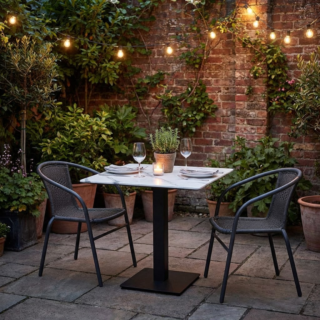 Polyrattan Stuhl Mardin Schwarz Outdoor