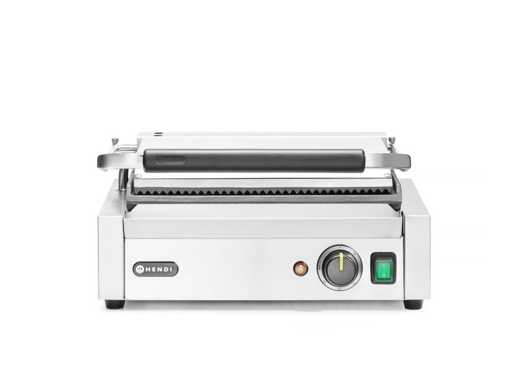 Kontaktgrill - Panini    oben gerillt  unten glatt  230V/2200W  430x370x(H)514mm-ING11610 Kontaktgrill - Panini    oben gerillt  unten glatt  230V/2200W  430x370x(H)514mm-ING11610