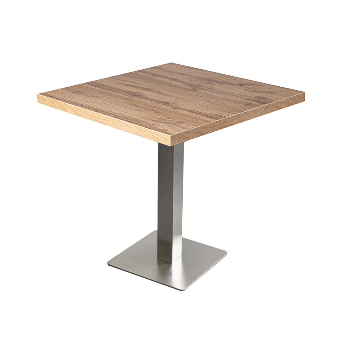 Restaurant Bistro Tisch 50x50cm Andora Eiche Gastrotisch Tischbein Silber Restaurant Bistro Tisch 50x50cm Andora Eiche Gastrotisch Tischbein Silber