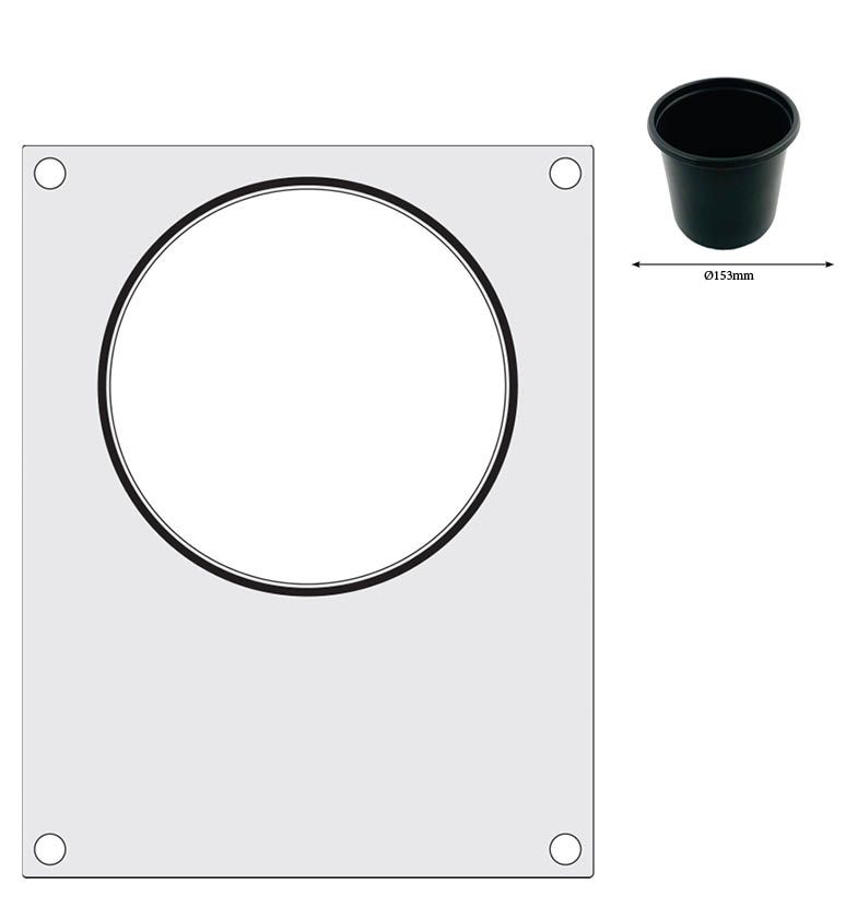 Matrize für Versiegelungsmaschine    ein runder Behälter (ø165 mm)-ING11293