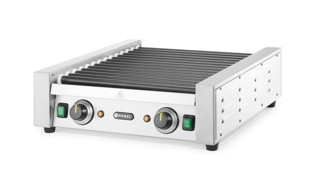 Rollengrill - 2 Zonen    14 Rollen  230V/1480W  520x650x(H)176mm-ING11579