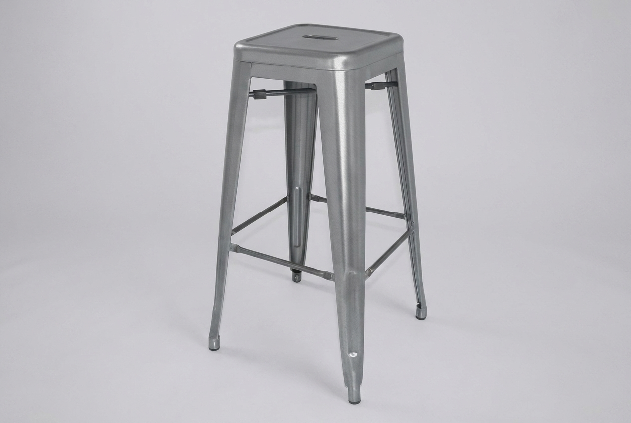Barhocker Stella aus Stahl Grau