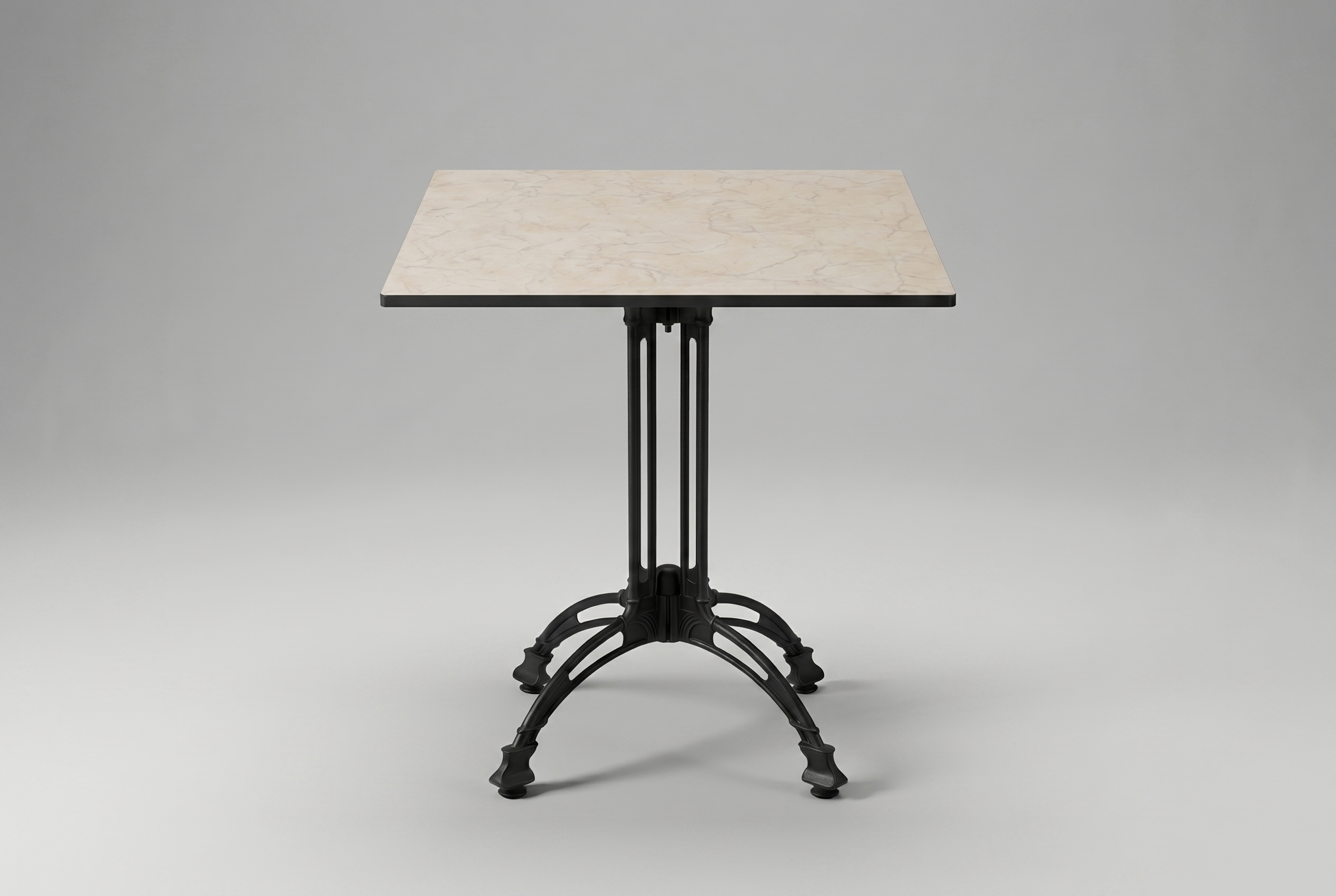 Outdoor Bistro Tisch 70x70cm Compact HPL Marmor Optik Beige TK1 - Pescara