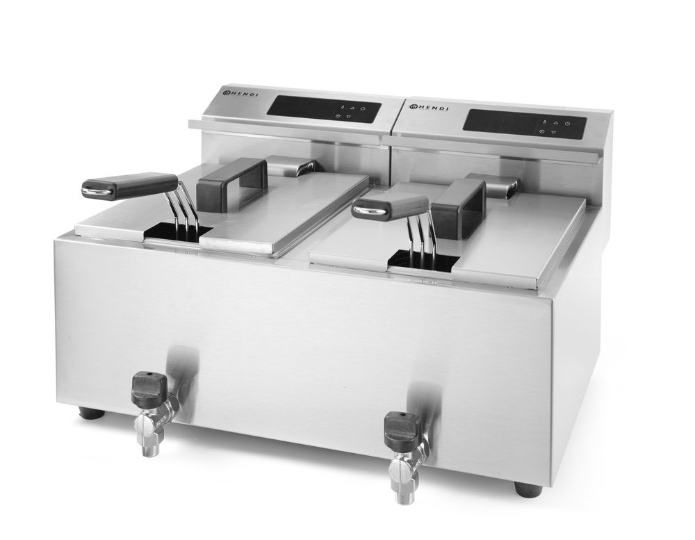 Friteuse Profi Line digital- mit Ablasshahn 2 x 8 l    Profi Line  16L  230V/7000W  605x515x(H)350mm-ING11589 Friteuse Profi Line digital- mit Ablasshahn 2 x 8 l    Profi Line  16L  230V/7000W  605x515x(H)350mm-ING11589