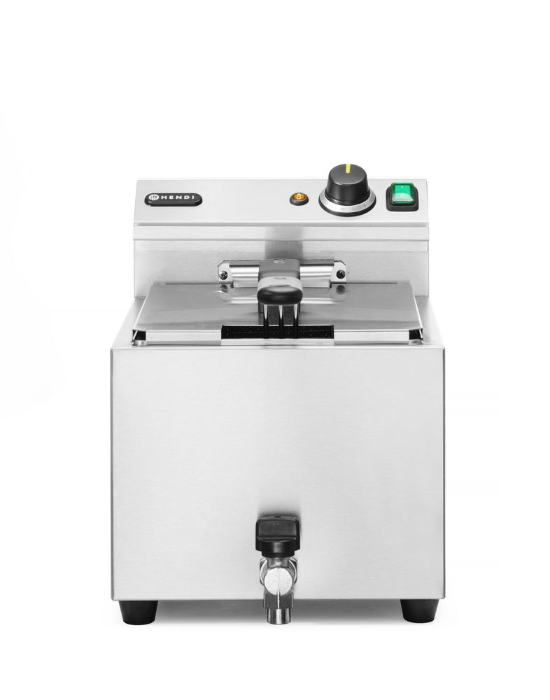 Fritteuse XL Profi Line mit Ablasshahn  10 Liter    Profi Line  10L  400V/6600W  300x680x(H)420mm-ING11315