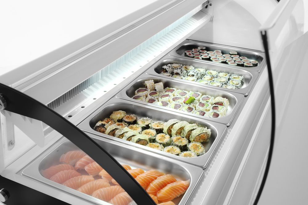 Sushi-Vitrine 5x GN 1/3 Arktic 230V/160W 1307x445x(H)327mm-ING11198