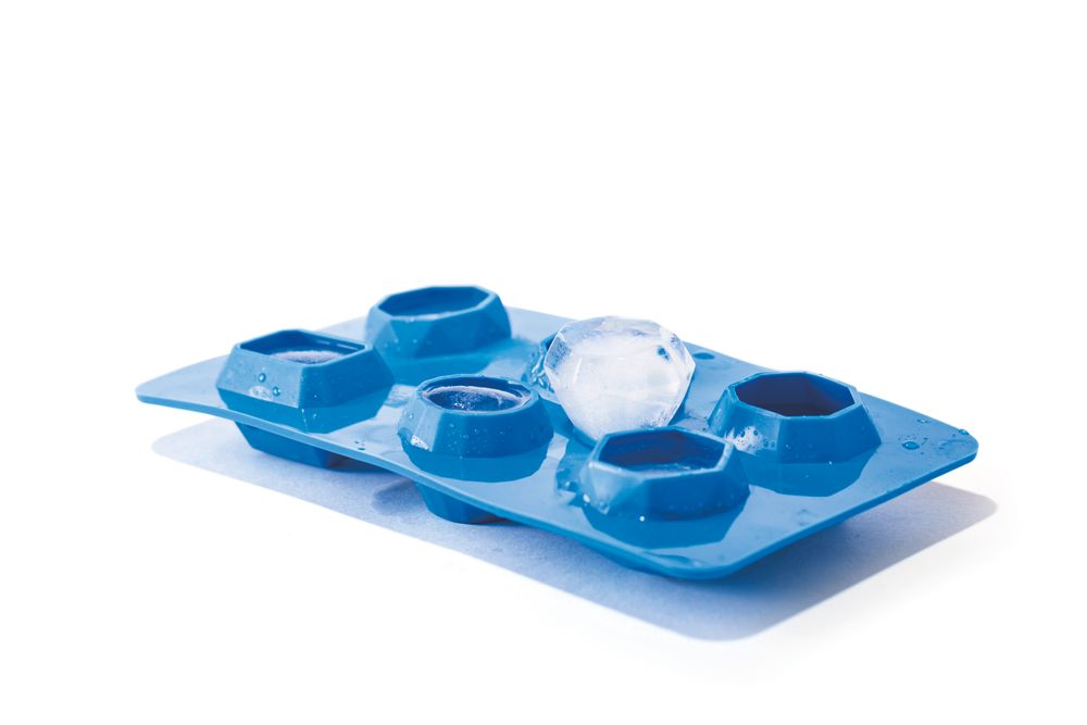 Eiswürfelform edelsteinförmig BarUp Blau 2 Stk. 190x105x(H)30mm-ING11038