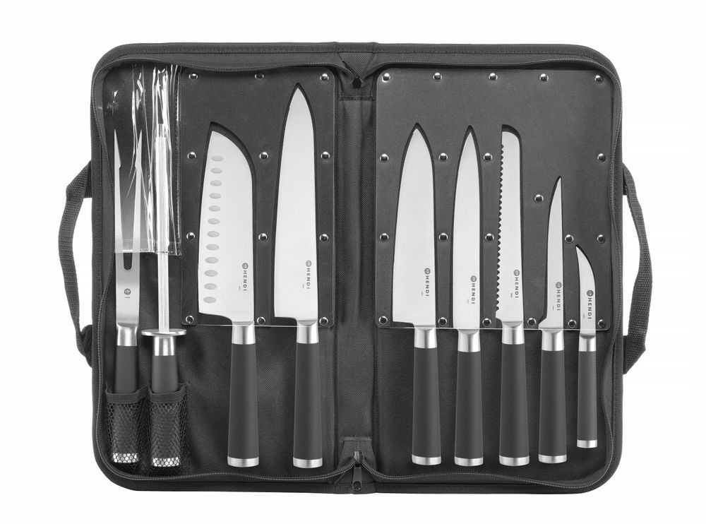 Messerset 9-teilig Schwarz 445x260x(H)65mm-ING12455