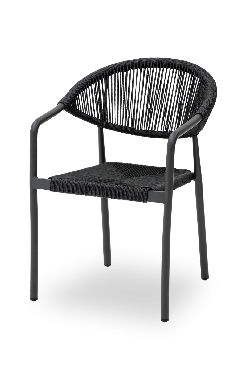 Outdoor Stuhl Latisana Anthrazit mit Armlehne-ING10892