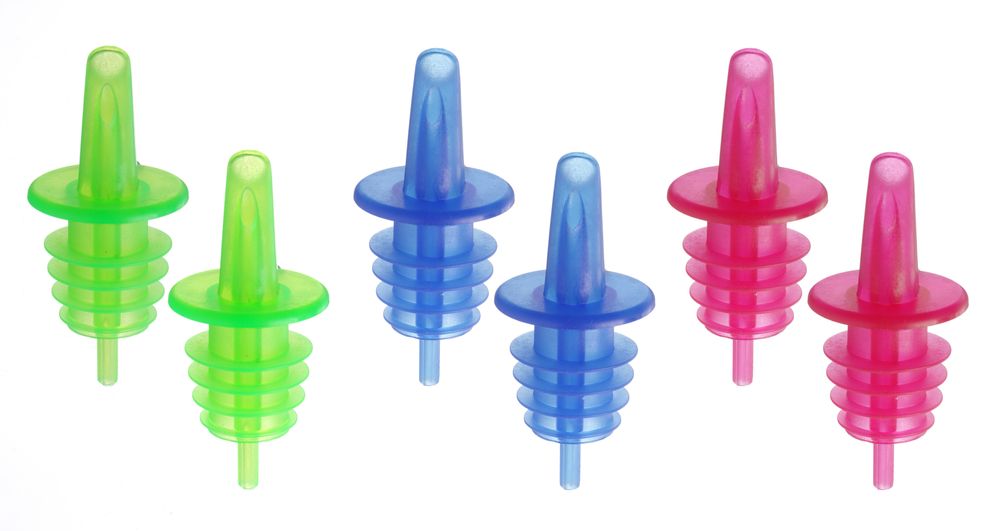 Freeflow-Ausgießer 6 Stk. BarUp 2x blau 2x rot 2x grün Rot 6 Stk-ING10941