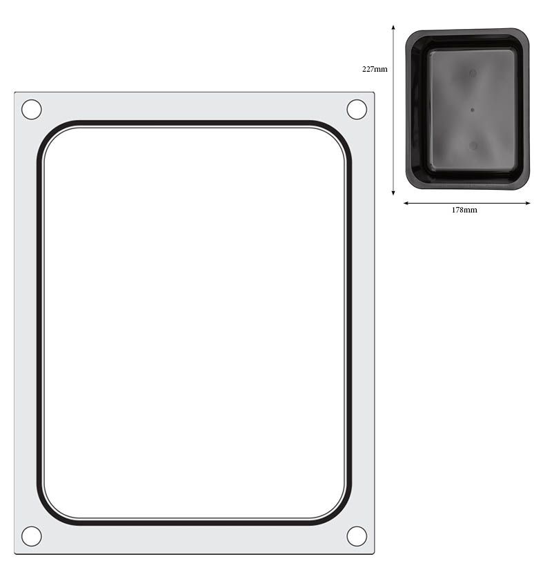 Matrize für Versiegelungsmaschine    ein Behälter (227x178 mm)-ING11290