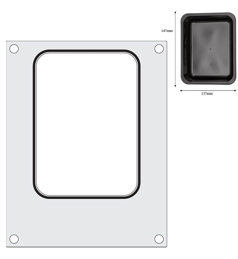 Matrize für Versiegelungsmaschine    ein Behälter (187x137 mm)-ING11298 Matrize für Versiegelungsmaschine    ein Behälter (187x137 mm)-ING11298