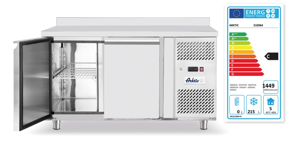 Tiefkühltisch zweitürig Profi Line 280 L Arktic Profi Line GN 1/1 420L 230V/600W 1360x700x(H)910mm-ING11188