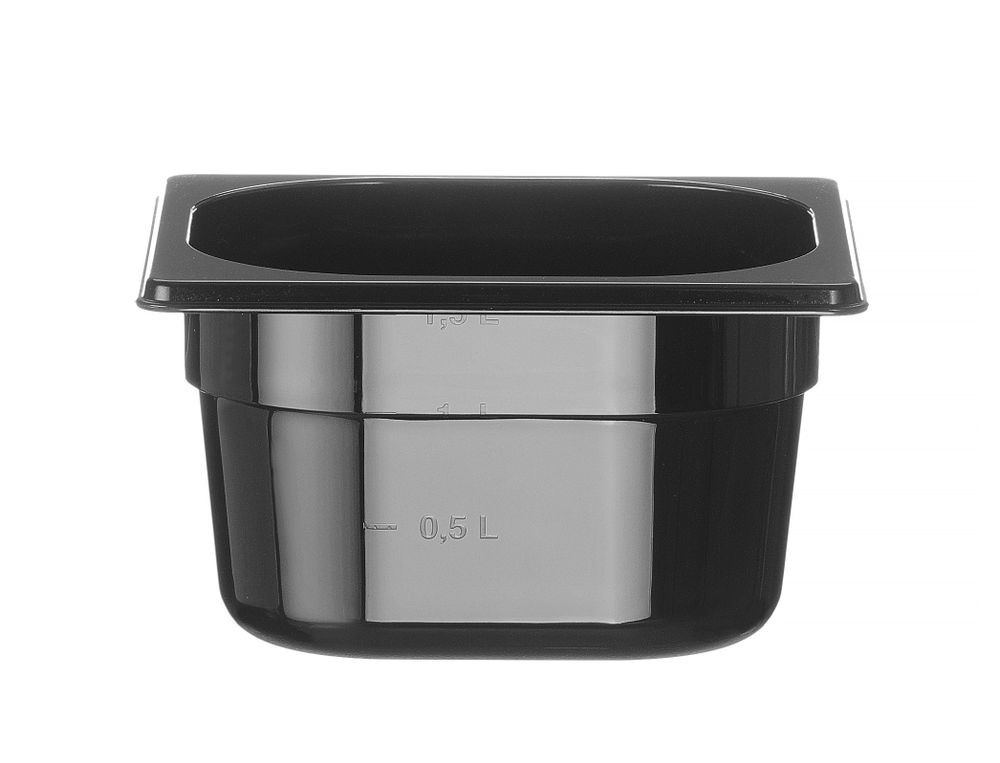 Gastronorm-Behälter 1/6 Profi Line GN 1/6 16L Schwarz 176x162x(H)100mm-ING12159