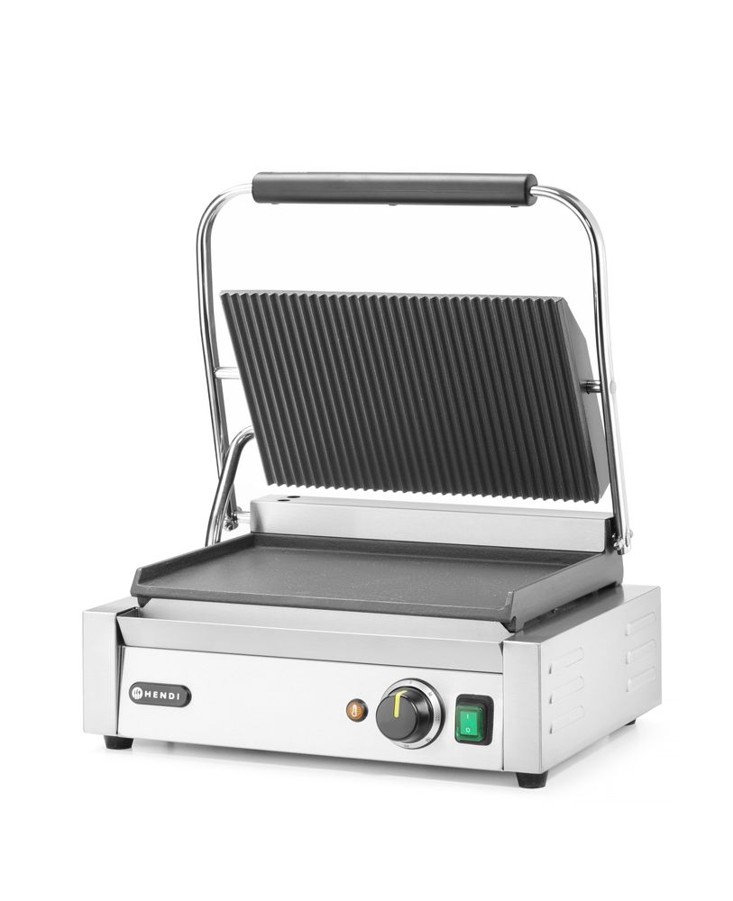 Kontaktgrill - Panini    oben gerillt  unten glatt  230V/2200W  430x370x(H)514mm-ING11610 Kontaktgrill - Panini    oben gerillt  unten glatt  230V/2200W  430x370x(H)514mm-ING11610