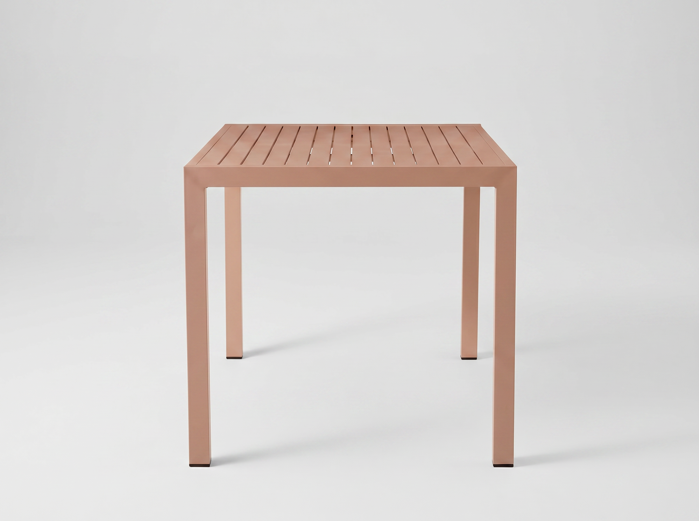 Outdoor Tisch 80x80cm aus Stahl Rot