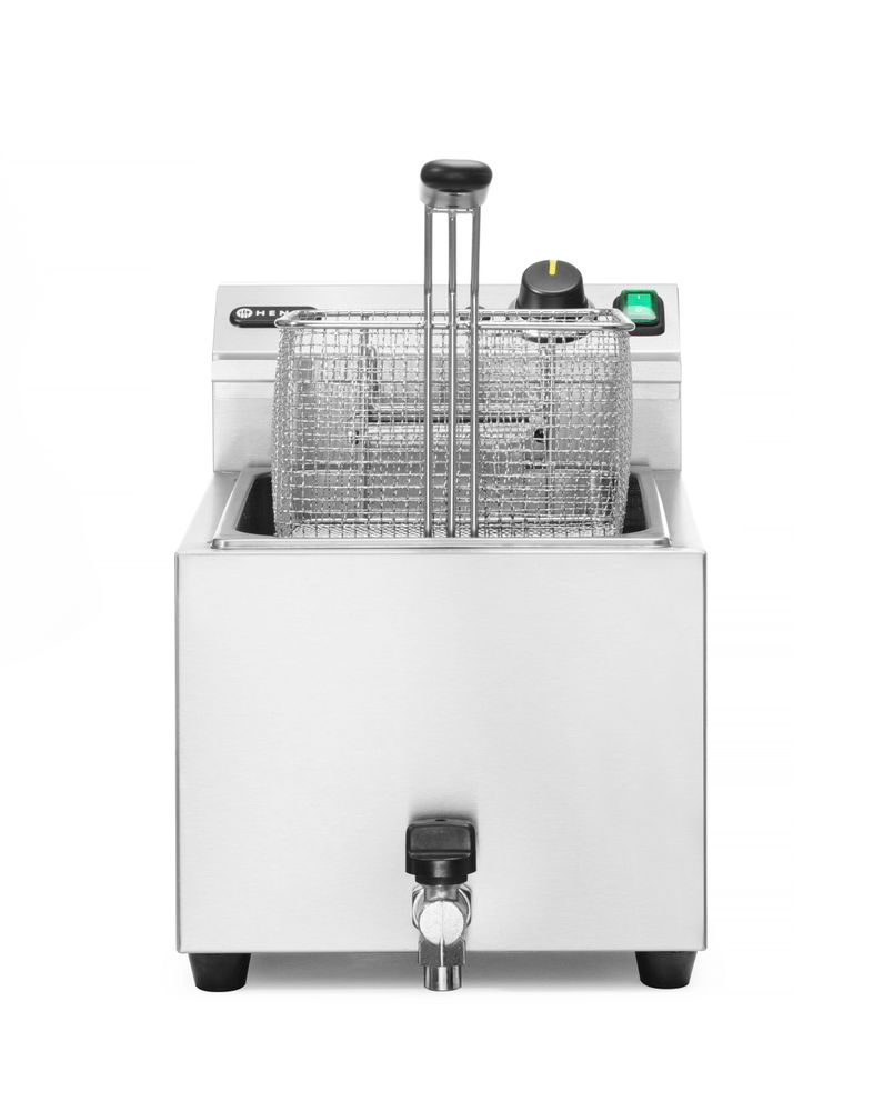 Fritteuse XL Profi Line mit Ablasshahn  10 Liter    Profi Line  10L  400V/6600W  300x680x(H)420mm-ING11315