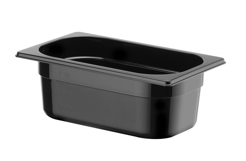 Gastronorm-Behälter 1/4 Profi Line GN 1/4 28L Schwarz 265x162x(H)100mm-ING12243