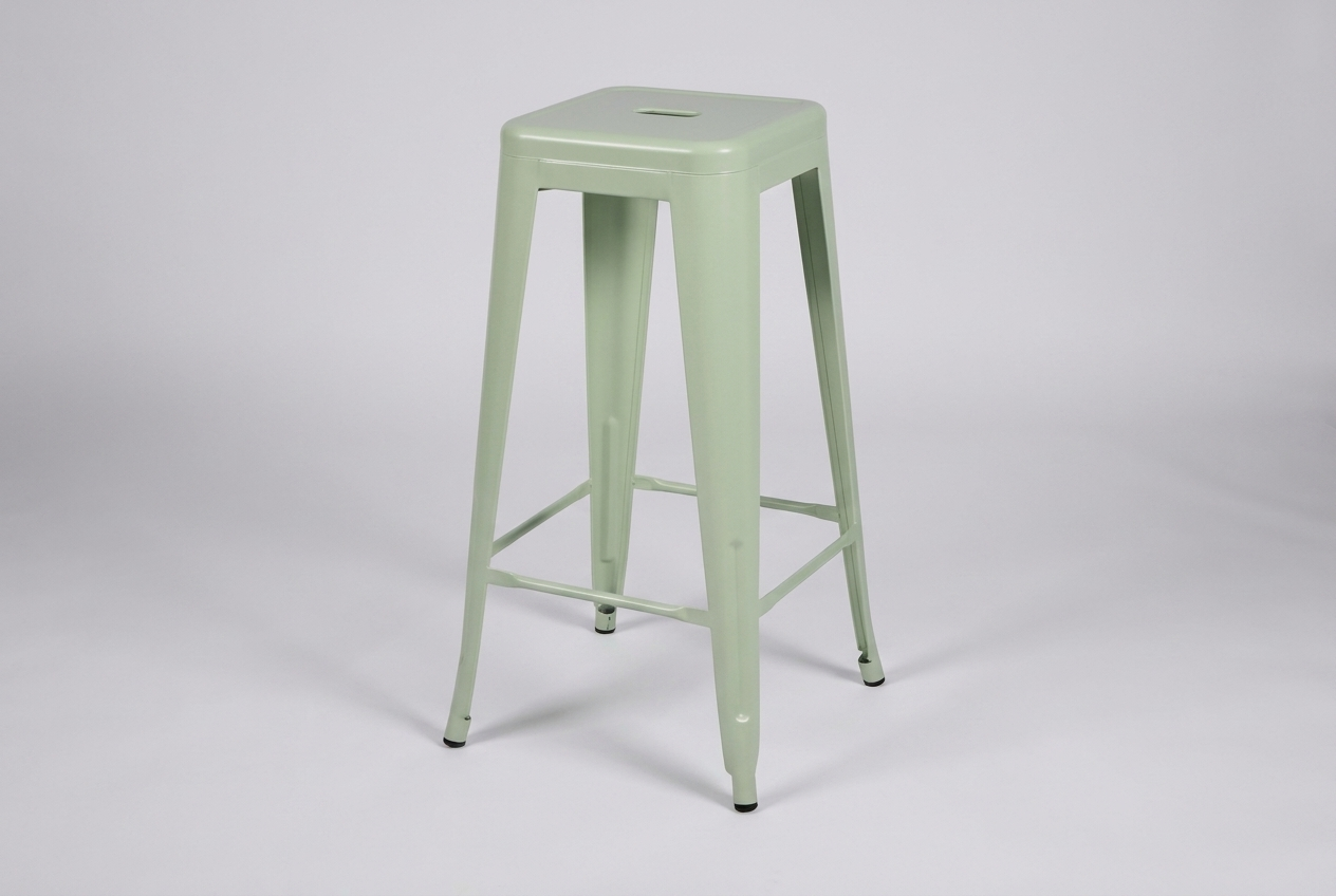 Barhocker aus Stahl Steel Colore Grün