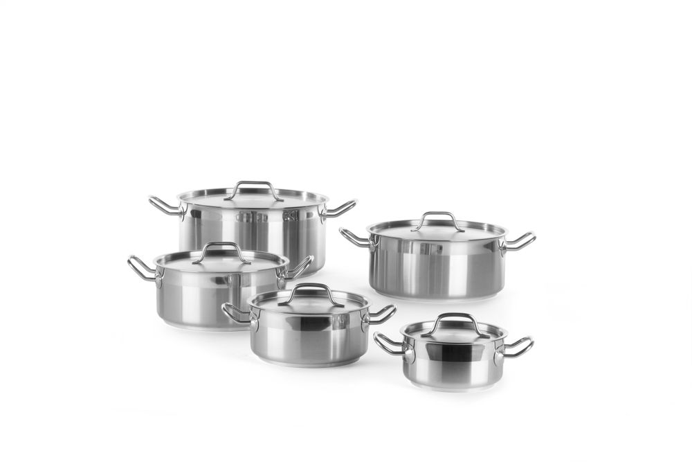 Kochtopf niedrig - mit Deckel Profi Line 12L ⌀320x(H)150mm-ING11952